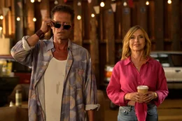 l-r: Bertie (Til Schweiger), Uschi (Tina Ruland)