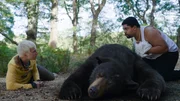 (from left) Stache (Aaron Holliday) and Daveed (O&rsquo;Shea Jackson, Jr.) in Cocaine Bear, directed by Elizabeth Banks.