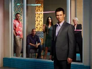 Von links: Sam Axe (Bruce Campbell), Jesse Porter (Coby Bell), Fiona Glenanne (Gabrielle Anwar), Michael Westen (Jeffrey Donovan) und Madeline Westen (Sharon Gless).