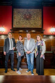 Der Rechtsrat Zaid Rauf mit Katharina Braun, Hanno Settele und Elisabeth Zick.