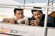 Das Vertrauen von Nate (Tom Holland, l.) in Victor Sullivan (Mark Wahlberg, r.) wird durch eine L&uuml;ge Sullys schwer ersch&uuml;ttert und auf die Probe gestellt.