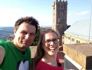Die Reporter Esther Brandt und Andr&eacute; Gatzke sind unterwegs in Th&uuml;ringen, auch auf der Wartburg in Eisenach.