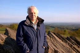 Sir David Attenborough im Beacon Hill Country Park (Leistershire, GB).