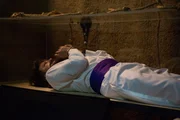Joe Burrus (Gene Silberman/Silvers) in a coffin.