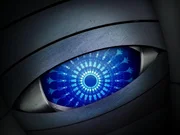 Digital illustration representing an abstract robot eye