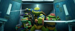 L-r: Donatello, Michelangelo, Leonardo und Raphael