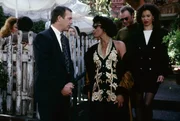 v.li.: Frank Farmer (Kevin Costner), Rachel Marron (Whitney Houston), Sy Spector (Gary Kemp), Nicki (Michele Lamar Richards)