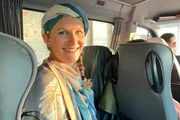 Iran: Catharina Kleber im Teambus