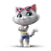 Milady ist ein Mitglied der Katzenband "Buffycats".