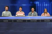 Die Kandidat:innen (v.l.n.r.): Sven Jericho, Nicole Pollklas, Tayfun Teber und Eileen Hoffmann.