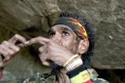 Der Stammes&auml;lteste der Bulwai-Aborigines Willie Brim hat J&uuml;rgen Steiner einige bislang unbekannte Felsmalereien gezeigt.