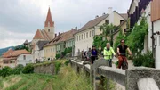 Radfahrer in der Wachau.