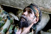 Der Stammes&auml;lteste der Bulwai-Aborigines Willie Brim hat J&uuml;rgen Steiner einige bislang unbekannte Felsmalereien gezeigt.