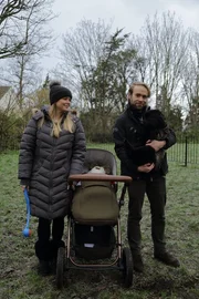 Sophie, Dan and nine-month-old Cockapoo Betsy
