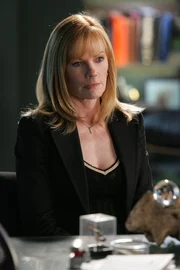 Catherine (Marg Helgenberger) ist froh, dass Grissom endlich aus seinem akademischen Urlaub wieder zur&uuml;ckkehrt und die Leitung des Teams &uuml;bernimmt.