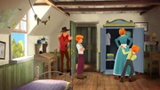 Tom hat Joe zu Hause vor dem Sheriff versteckt. Wenn blo&szlig; Tante Polly ihn nicht bemerkt...