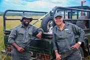 Picture shows: Presenter Monica Galetti out in the bush with Habitat Manager Barry Mthembu at Phinda Private Game Reserve, South Africa