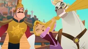 Captain of the Guards ( M. C. Gainey), Maximus ( Nathan Greno), Rapunzel (Mandy Moore)
