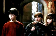 L-R: Getrieben von ihrem Abenteuersinn entdecken Harry (Daniel Radcliffe), Ron (Rupert Grint) und Hermione (Emma Watson) schon bald ein d&uuml;steres Geheimnis.
