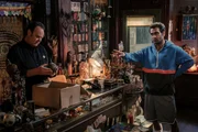 Ray Stantz (Dan Aykroyd) and Nadeem Razmaadi (Kumail Nanjiani) in Columbia Pictures&rsquo; GHOSTBUSTERS: FROZEN EMPIRE.