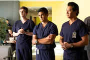 v.l.: Dr. Shaun Murphy (Freddie Highmore), Dr. Neil Melendez (Nicholas Gonzalez) und Dr. Alex Park (Will Yun Lee)