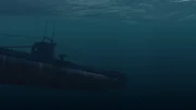 U-Boot-Tauchen unter Wasser.