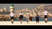 L-R: Sandrine Brossard (Sissi Duparc), Eddy Maklouf (Malik Bentalha), Sylvain Marot (Franck Gastambide), Michel Petrucciani (Anouar Toubali), M&eacute;nard (Monsieur Poulpe)