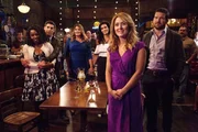 V.l.: Nina Holiday (Idara Victor), Frankie Rizzoli Jr. (Jordan Bridges), Angela Rizzoli (Lorraine Bracco), Jane Rizzoli (Angie Harmon), Maura Isles (Sasha Alexander), Kent Drake (Adam Sinclair)
