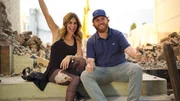 Host Alison Victoria and contractor Donovan Eckhardt at their renovation after demolition went further than expected on Windy City Flip Host Alison Victoria and contractor Donovan Eckhardt at their renovation after demolition went further than expected on Windy City Flip