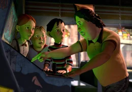 "Monster House", DJ beobachtet die Nachbarn mit seinem Teleskop. Das Haus des alten Mr. Nebbercracker hat er dabei ganz besonders im Visier. Auf mysteri&ouml;se Weise verschwindet darin alles, was davor zu liegen kommt. Dreir&auml;der, Spielzeuge, Haustiere - nichts davon kommt wieder zum Vorschein. Und auch von Mrs. Nebbercracker fehlt jede Spur. Pizzab&auml;cker Skull meint sogar, dass das Haus lebendig sei. So fasst DJ den mutigen Entschluss, dem Haus mit seinen Freunden Jenny und Chowder den Garaus zu machen.  SENDUNG: ORF eins - FR - 26.10.2012 - 12:05 UHR. - Veroeffentlichung fuer Pressezwecke honorarfrei ausschliesslich im Zusammenhang mit oben genannter Sendung oder Veranstaltung des ORF bei Urhebernennung.  Foto: ORF/Sony Pictures.  Anderweitige Verwendung honorarpflichtig und nur nach schriftlicher Genehmigung der ORF-Fotoredaktion.  Copyright: ORF, Wuerzburggasse 30, A-1136 Wien, Tel. +43-(0)1-87878-13606