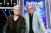Die Kandidaten des Teams "Spa&szlig;v&ouml;gel": Guido Cantz (l.) und Bernd Stelter (r.), beide Moderatoren und Komiker.