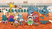 Die Zuschauer beobachten gespannt die Show von Ollie und Moon.