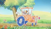 Als G&auml;rtner f&auml;hrt Dylan nat&uuml;rlich liebend gerne Traktor. Damit will er seinen Freund zum Spielen abholen.