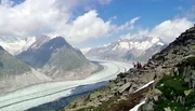 Blick auf den Aletschgletscher im Schweizer Kanton Wallis.