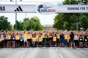 Teilnehmer beim Wings for Life World Run am 5. Mai 2024 in Wien, &Ouml;sterreich.