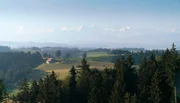 Blick vom Aussichtspunkt Moosegg auf das Emmental.
