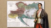 Ethnographische Karte des Kaiserreichs Österreich und Porträt von Kaiser Franz Joseph I. von Österreich. Ethnographische Karte des Kaiserreichs Österreich und Porträt von Kaiser Franz Joseph I. von Österreich.