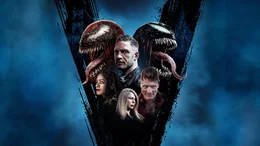 Die Symbionten Venom (hinten rechts) und Carnage (hinten links) mit Journalist Eddie Brock (Tom Hardy, M.), Serienkiller Cletus Kasady (Woody Harrelson, r.), der Anw&auml;ltin Anne (Michelle Willimas, M.) und Cletus' Jugendfreundin Shriek (Naomie Harris, l.).