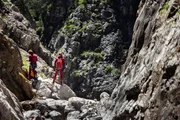 Gunnar Amor und Peter Lampacher beim Canyoning.