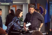 When a gunman opens fire at a homeless shelter in Astoria, the team is led toward a killer with connections to a Mexican cartel. Pictured (L-R): Vedette Lim as Elise Taylor and Jeremy Sisto as Assistant Special Agent in Charge Jubal Valentine.