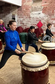 Taiko Trommeln in Frankfurt.