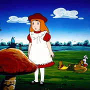 Alice fragt die blaue Raupe um Rat. Sie glaubt, dass Little Bill krank ist.