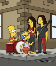 Der Kinderpsychiater empfiehlt den Simpsons, dass Bart (l.) sich dem Schlagzeugspielen widmet. Das baut nicht nur seine Aggressionen ab, sondern fördert auch seine Konzentration. Bart geht in seinem neuen Hobby auf und lernt dabei auch noch die "White Stripes" kennen ... Der Kinderpsychiater empfiehlt den Simpsons, dass Bart (l.) sich dem Schlagzeugspielen widmet. Das baut nicht nur seine Aggressionen ab, sondern fördert auch seine Konzentration. Bart geht in seinem neuen Hobby auf und lernt dabei auch noch die "White Stripes" kennen ...