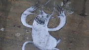 Humorvolles Graffiti zum Thema Yeti in der N&auml;he des Annapurna-Basislagers, Nepal
