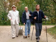 Zu Beginn der Reise f&uuml;hlen sich die Br&uuml;der noch ganz fit. Von links: Ernst Stadler (Erwin Steinhauer), Ludwig Stadler (Wolfgang B&ouml;ck) und Adrian Stadler (Andreas Vit&aacute;sek).