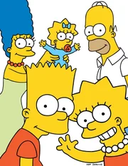 L-R: Gemeinsam ist die Familie Simpsons unschlagbar: Marge, Bart, Maggie, Lisa und Homer.