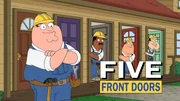 (v.l.n.r.) Peter Griffin; Cleveland Brown; Joe Swanson; Glenn Quagmire