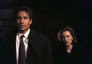 Dana Scully (Gillian Anderson, r.); Fox Mulder (David Duchovny, l.) Dana Scully (Gillian Anderson, r.); Fox Mulder (David Duchovny, l.)