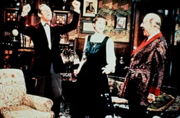v.li.: Professor Henry Higgins (Rex Harrison), Eliza Doolittle (Audrey Hepburn), Colonel Pickering (Wilfrid Hyde-White)