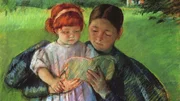&bdquo;Nurse reading to a little girl&ldquo;, Gem&auml;lde von Mary Cassatt (1844-1926).